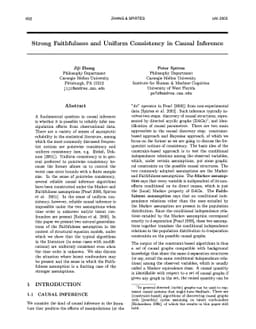 Strong Faithfulness and Uniform Consistency in Causal Inference