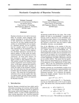 Stochastic complexity of Bayesian networks