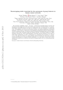 Bootstrapping under constraint for the assessment of group behavior in
  human contact networks