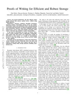 Proofs of Writing for Efficient and Robust Storage