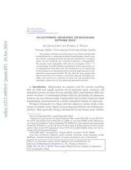 Co-clustering separately exchangeable network data