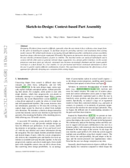 Sketch-to-Design: Context-based Part Assembly