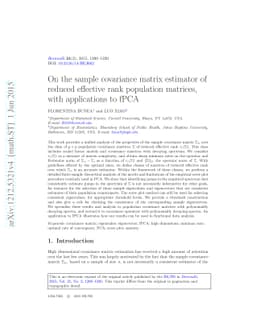 On the sample covariance matrix estimator of reduced effective rank
  population matrices, with applications to fPCA