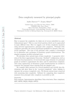 Data complexity measured by principal graphs