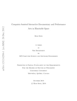 Computer-Assisted Interactive Documentary and Performance Arts in
  Illimitable Space