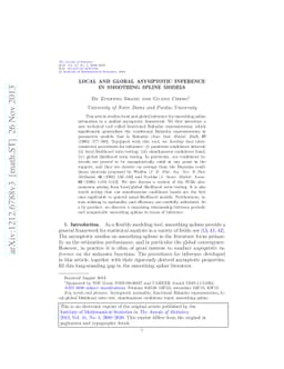 Local and global asymptotic inference in smoothing spline models