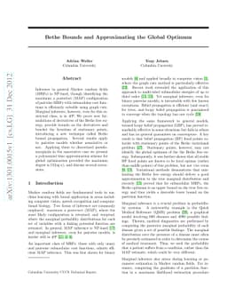 Bethe Bounds and Approximating the Global Optimum
