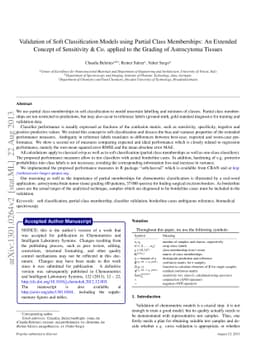 Validation of Soft Classification Models using Partial Class
  Memberships: An Extended Concept of Sensitivity & Co. applied to the Grading
  of Astrocytoma Tissues