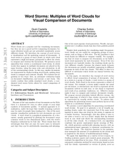 Word Storms: Multiples of Word Clouds for Visual Comparison of Documents