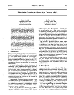 Distributed Planning in Hierarchical Factored MDPs