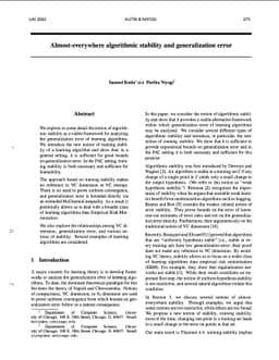 Almost-everywhere algorithmic stability and generalization error