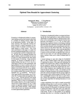 Optimal Time Bounds for Approximate Clustering