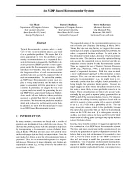 An MDP-based Recommender System