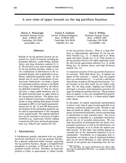 A New Class of Upper Bounds on the Log Partition Function