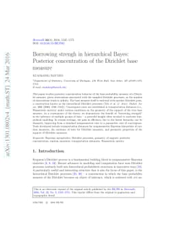 Borrowing strengh in hierarchical Bayes: Posterior concentration of the
  Dirichlet base measure