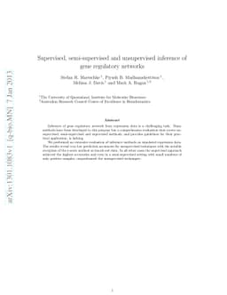 Supervised, semi-supervised and unsupervised inference of gene
  regulatory networks