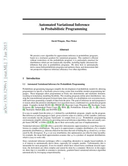 Automated Variational Inference in Probabilistic Programming