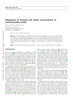 Adaptation of fictional and online conversations to communication media