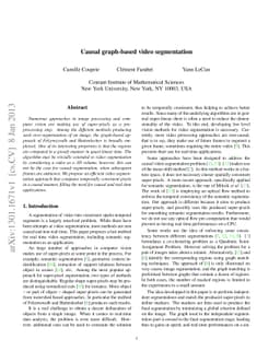 Causal graph-based video segmentation