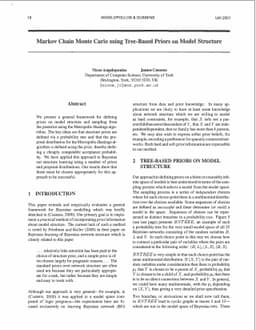 Markov Chain Monte Carlo using Tree-Based Priors on Model Structure