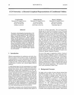 UCP-Networks: A Directed Graphical Representation of Conditional
  Utilities