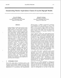 Enumerating Markov Equivalence Classes of Acyclic Digraph Models