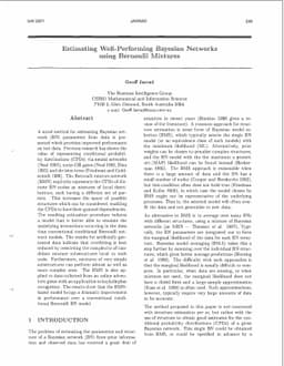 Estimating Well-Performing Bayesian Networks using Bernoulli Mixtures