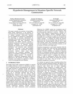 Hypothesis Management in Situation-Specific Network Construction