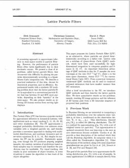 Lattice Particle Filters