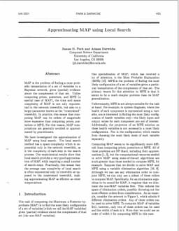 Approximating MAP using Local Search