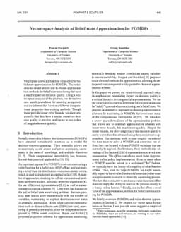 Vector-space Analysis of Belief-state Approximation for POMDPs