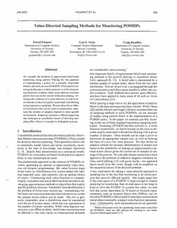 Value-Directed Sampling Methods for POMDPs
