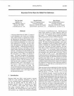 Bayesian Error-Bars for Belief Net Inference