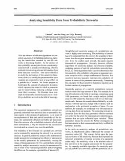 Analysing Sensitivity Data from Probabilistic Networks