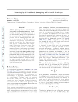 Planning by Prioritized Sweeping with Small Backups