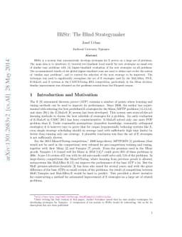 BliStr: The Blind Strategymaker