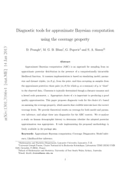 Diagnostic tools of approximate Bayesian computation using the coverage
  property