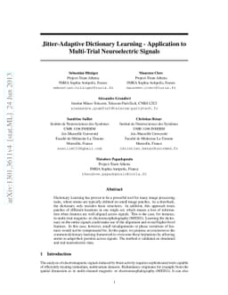 Jitter-Adaptive Dictionary Learning - Application to Multi-Trial
  Neuroelectric Signals