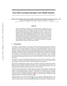 Zero-Shot Learning Through Cross-Modal Transfer