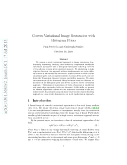 Convex Variational Image Restoration with Histogram Priors