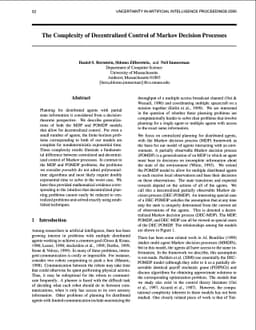 The Complexity of Decentralized Control of Markov Decision Processes