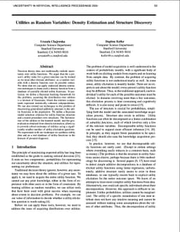 Utilities as Random Variables: Density Estimation and Structure
  Discovery