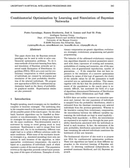 Combinatorial Optimization by Learning and Simulation of Bayesian
  Networks