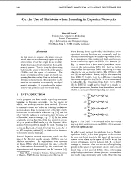 On the Use of Skeletons when Learning in Bayesian Networks