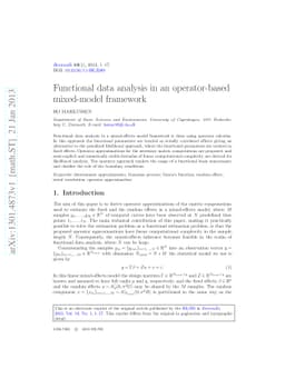 Functional data analysis in an operator-based mixed-model framework