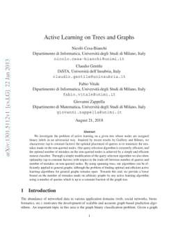 Active Learning on Trees and Graphs