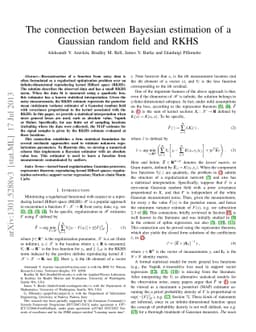 The connection between Bayesian estimation of a Gaussian random field
  and RKHS