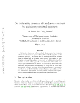 On estimating extremal dependence structures by parametric spectral
  measures