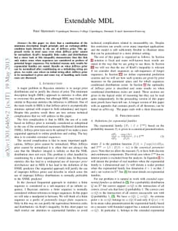 Extendable MDL