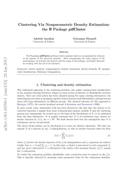 Clustering Via Nonparametric Density Estimation: the R Package
  pdfCluster
